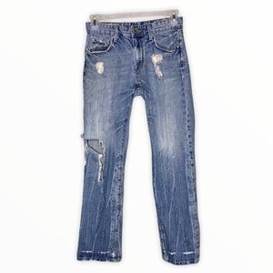 Vigoss David Straight Distressed Jeans